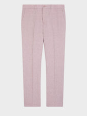 Pantalon Coordonnable Slim En Lin Violet