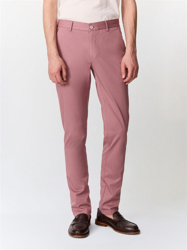 Chino slack slim en coton stretch violet