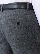 Pantalon Coordonnable Slim En Laine M Lang E Anthracite Prince De Galles