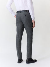 Pantalon Coordonnable Slim En Laine M Lang E Anthracite Prince De Galles