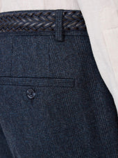 Pantalon Coordonnable Slim En Laine M Lang E Bleu Indigo Prince De Galles