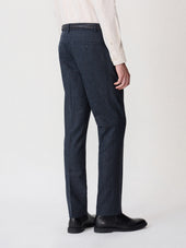 Pantalon Coordonnable Slim En Laine M Lang E Bleu Indigo Prince De Galles