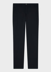 Chino Slack Semi Regular En Coton Stretch Uni Bleu Marine