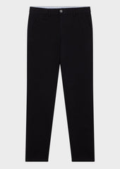 Chino Slack Semi Regular En Coton Stretch Uni Noir