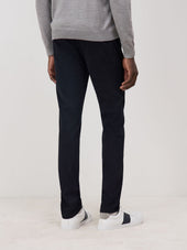 Chino Slack Semi Regular En Coton Stretch Uni Noir