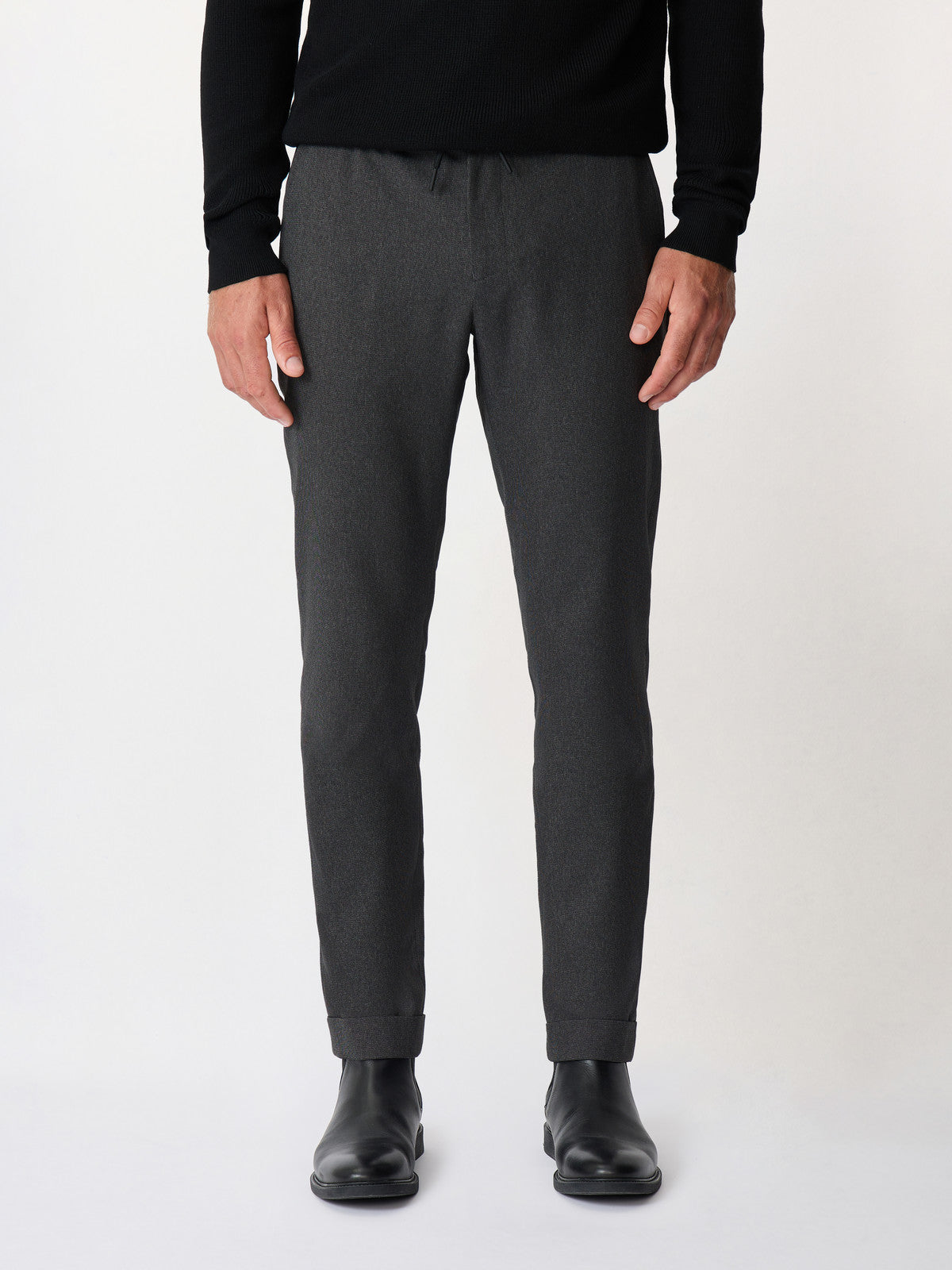 Pantalon Casual Slack Skinny 7 8 Anthracite