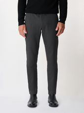 Pantalon casual slack skinny 7/8 anthracite