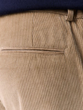 Pantalon Regular En Velours C Tel Beige