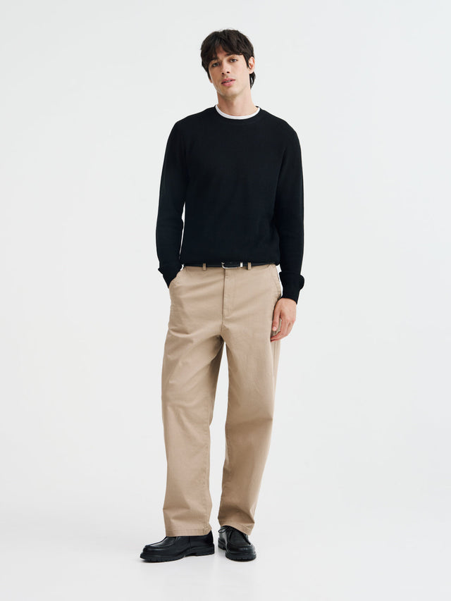 Pantalon de travail en coton stretch beige