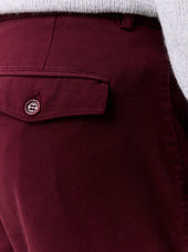 Chino Slack Regular En Coton Stretch Bordeaux