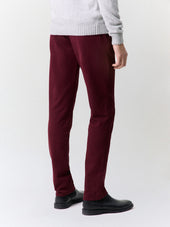 Chino Slack Regular En Coton Stretch Bordeaux
