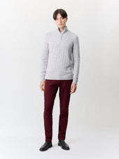 Chino Slack Regular En Coton Stretch Bordeaux