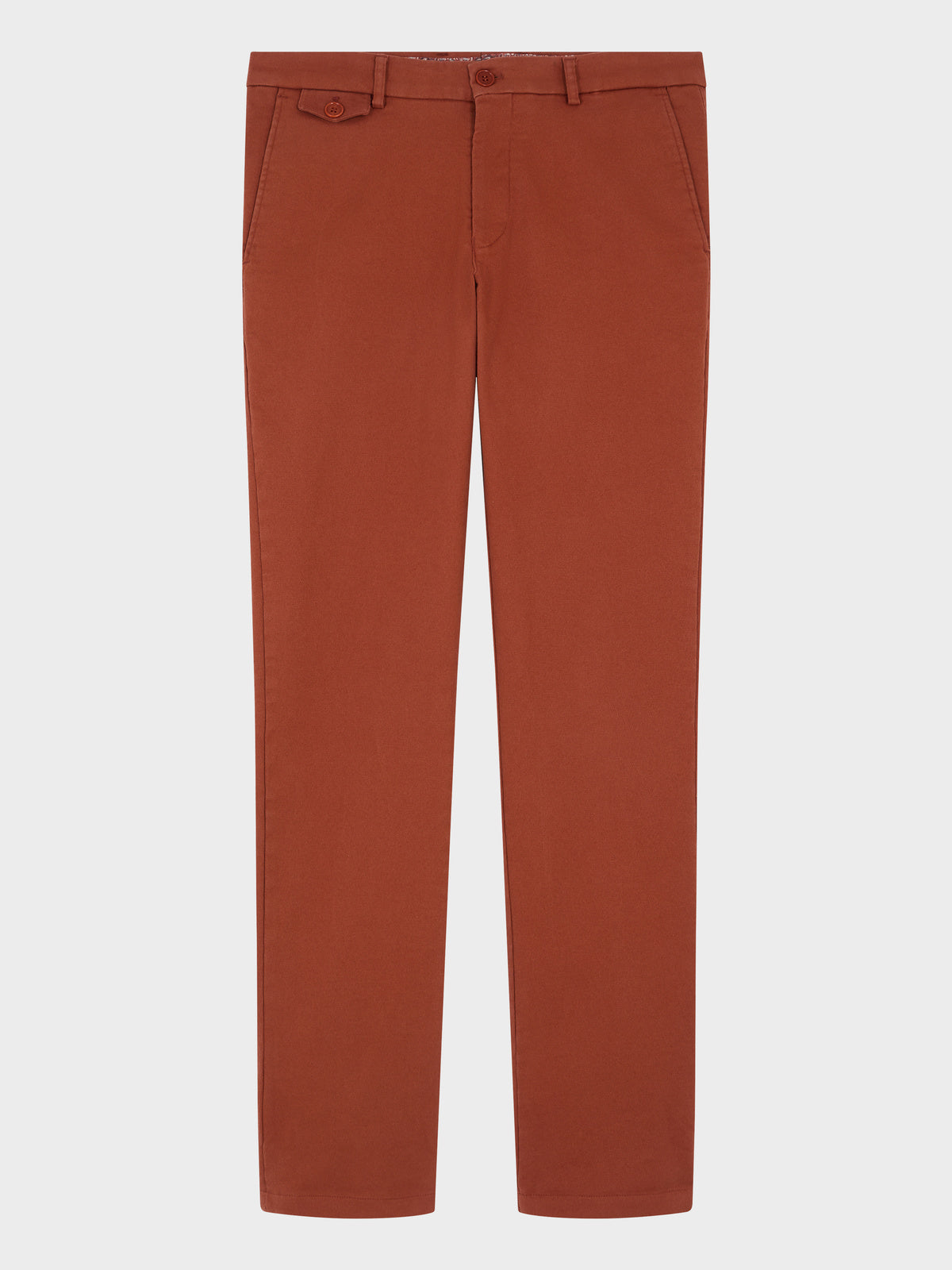 Chino Slack Regular En Coton Stretch Rouge