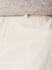 Pantalon Regular En Velours C Tel Cru