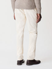 Pantalon Regular En Velours C Tel Cru