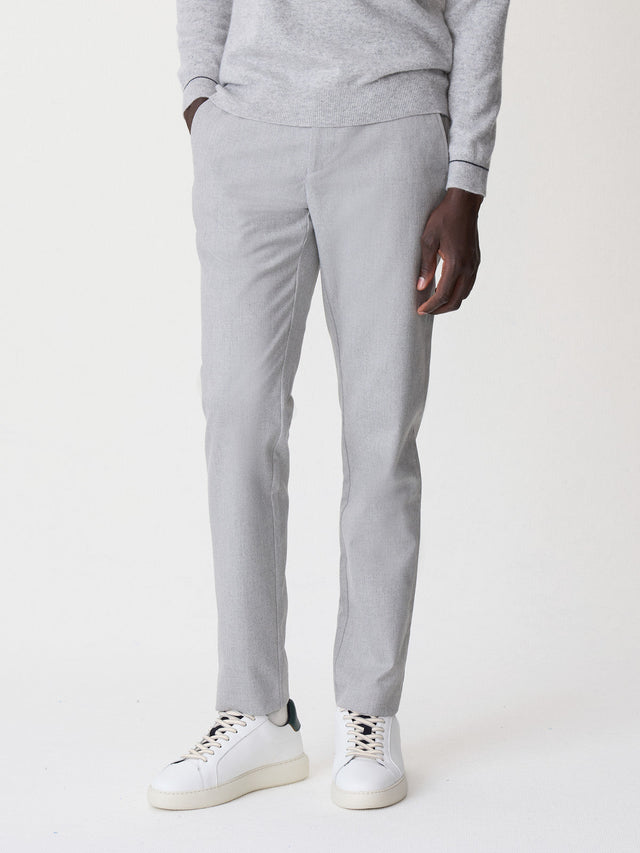 Pantalon casual slack regular gris