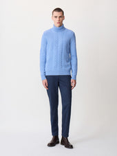 Pantalon Casual Slack Regular Bleu Indigo