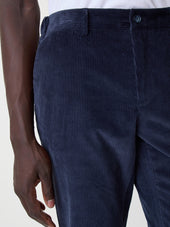 Pantalon Regular En Velours C Tel Bleu Indigo