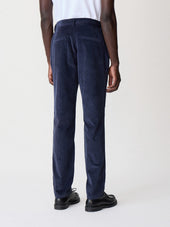 Pantalon Regular En Velours C Tel Bleu Indigo