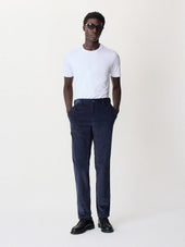 Pantalon Regular En Velours C Tel Bleu Indigo