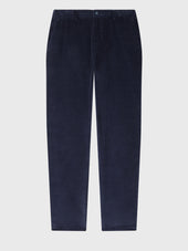 Pantalon Regular En Velours C Tel Bleu Indigo