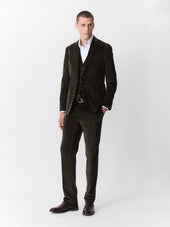 Pantalon Coordonnable Regular En Velours C Tel Kaki