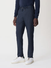 Pantalon casual slack regular bleu marine
