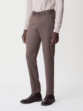 Pantalon casual slack regular marron