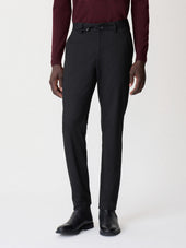Pantalon casual slack regular noir