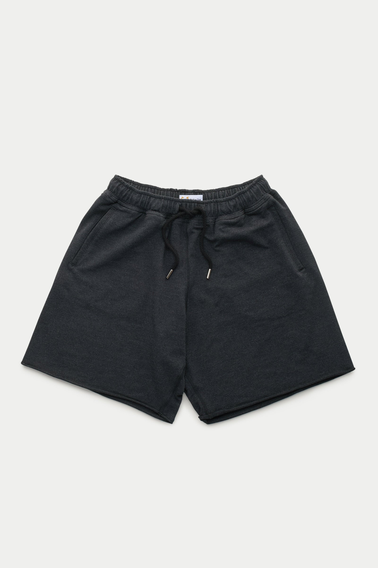 Bamboo Sorona Sweatshorts Rolled Hem Black