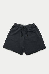 Bamboo Sorona Sweatshorts Rolled Hem Black