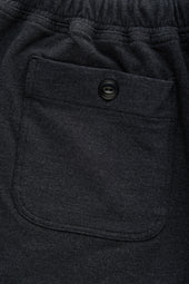 Bamboo Sorona Sweatshorts Rolled Hem Black