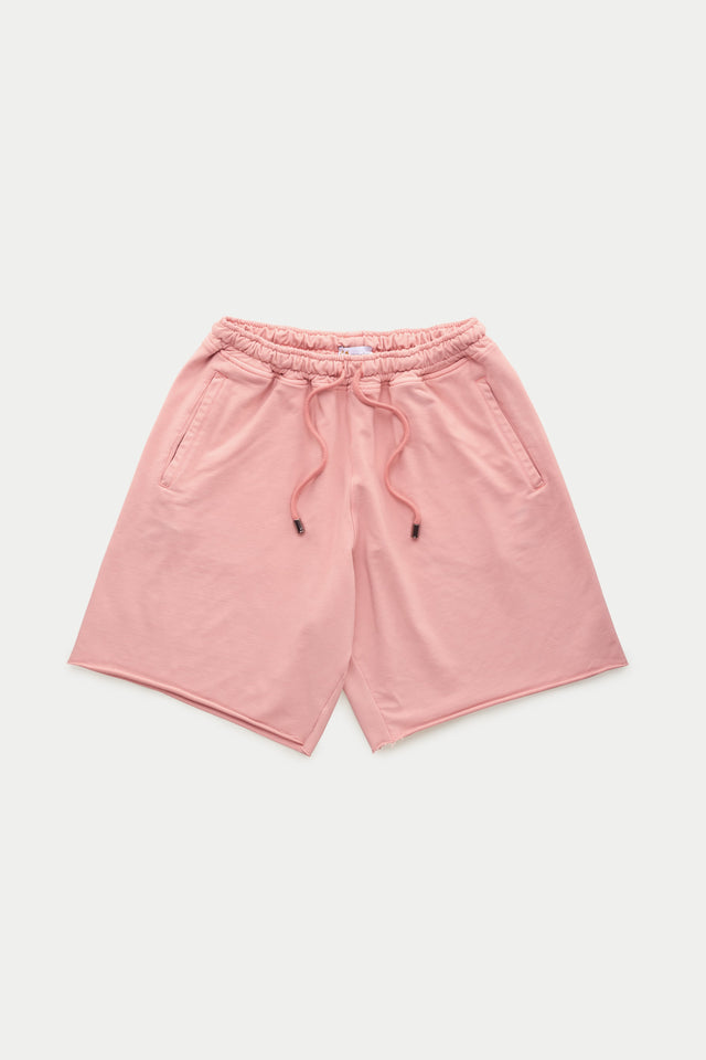 Bamboo Sorona Sweatshorts Rolled Hem Rose Tan