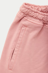 Bamboo Sorona Sweatshorts Rolled Hem Rose Tan