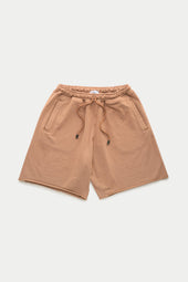 Bamboo Sorona Sweatshorts Rolled Hem Mocha Mousse