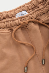 Bamboo Sorona Sweatshorts Rolled Hem Mocha Mousse