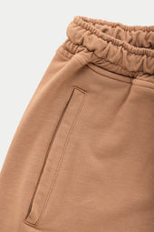 Bamboo Sorona Sweatshorts Rolled Hem Mocha Mousse
