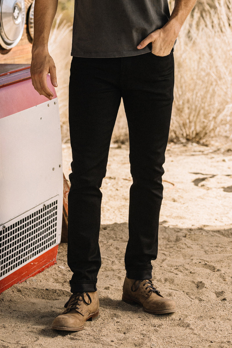 The Scissors Slim tapered - Black Raw 10.5oz Selvedge - 38