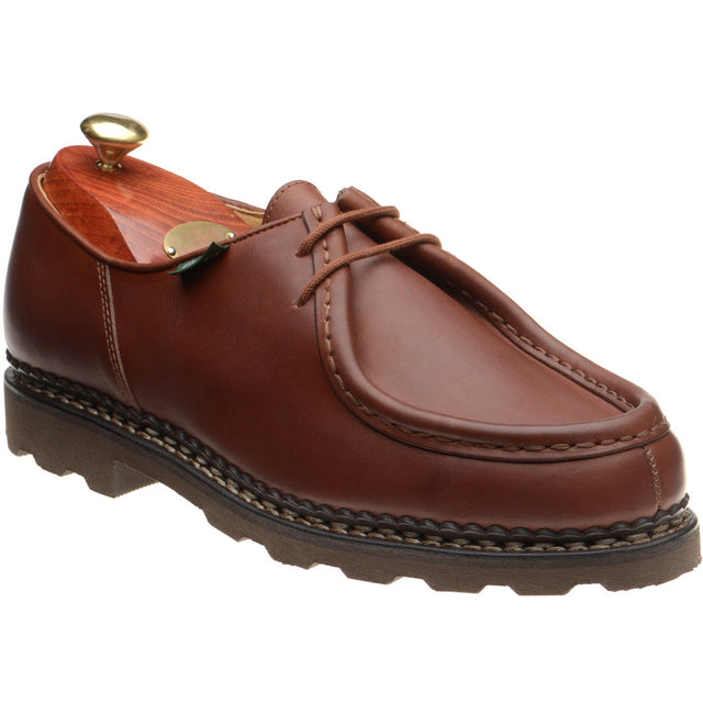 Paraboot Michael mens rubber-soled Derby shoes in lisse marron
