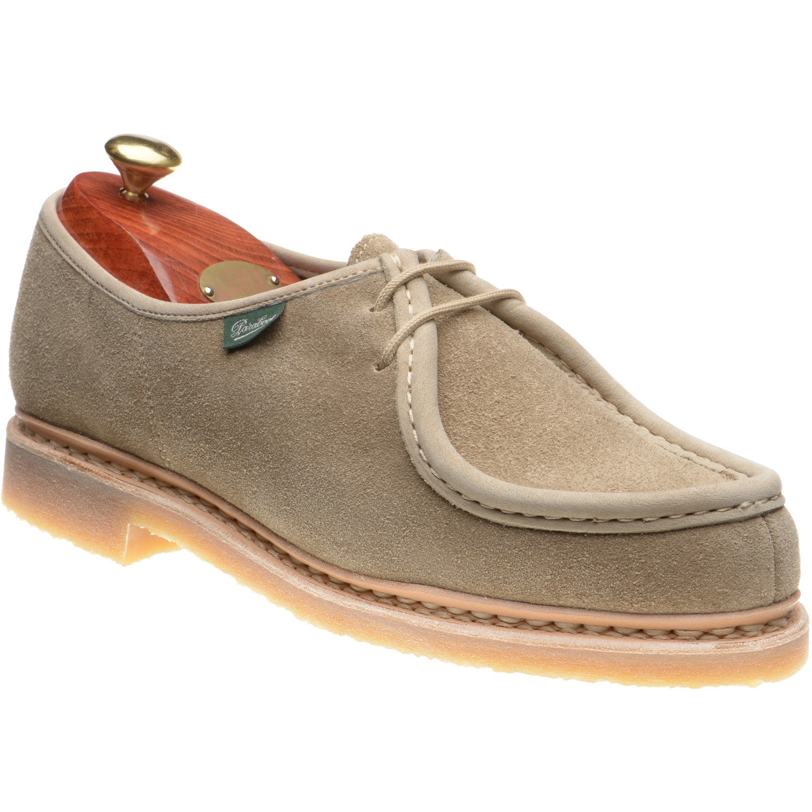 Paraboot Micka mens Derby shoes in velours sand