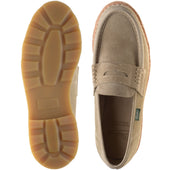 Paraboot Nantes mens rubber-soled loafers in velours sand