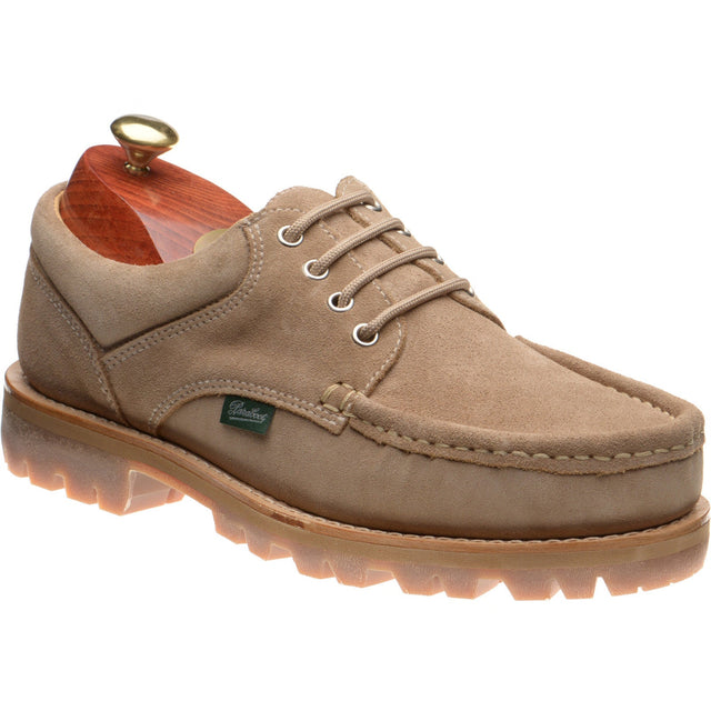 Paraboot Thiers mens rubber-soled Derby shoes in velours muscade
