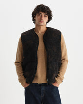 Paragon And Brown Reversible Paisley Borg Gilet