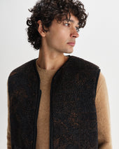 Paragon And Brown Reversible Paisley Borg Gilet