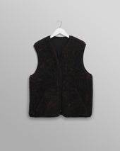Paragon - Black And Brown Reversible Paisley Borg Gilet