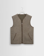 Paragon - Natural Reversible Nylon And Wool Gilet