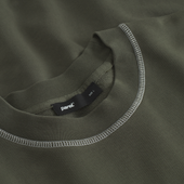 Contrast Crewneck Army Green