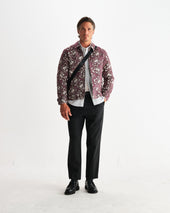 Park And Ecru Floral Jacquard Jacket
