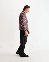 Park And Ecru Floral Jacquard Jacket