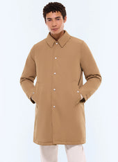 Quilted coat in water-repellent fabric